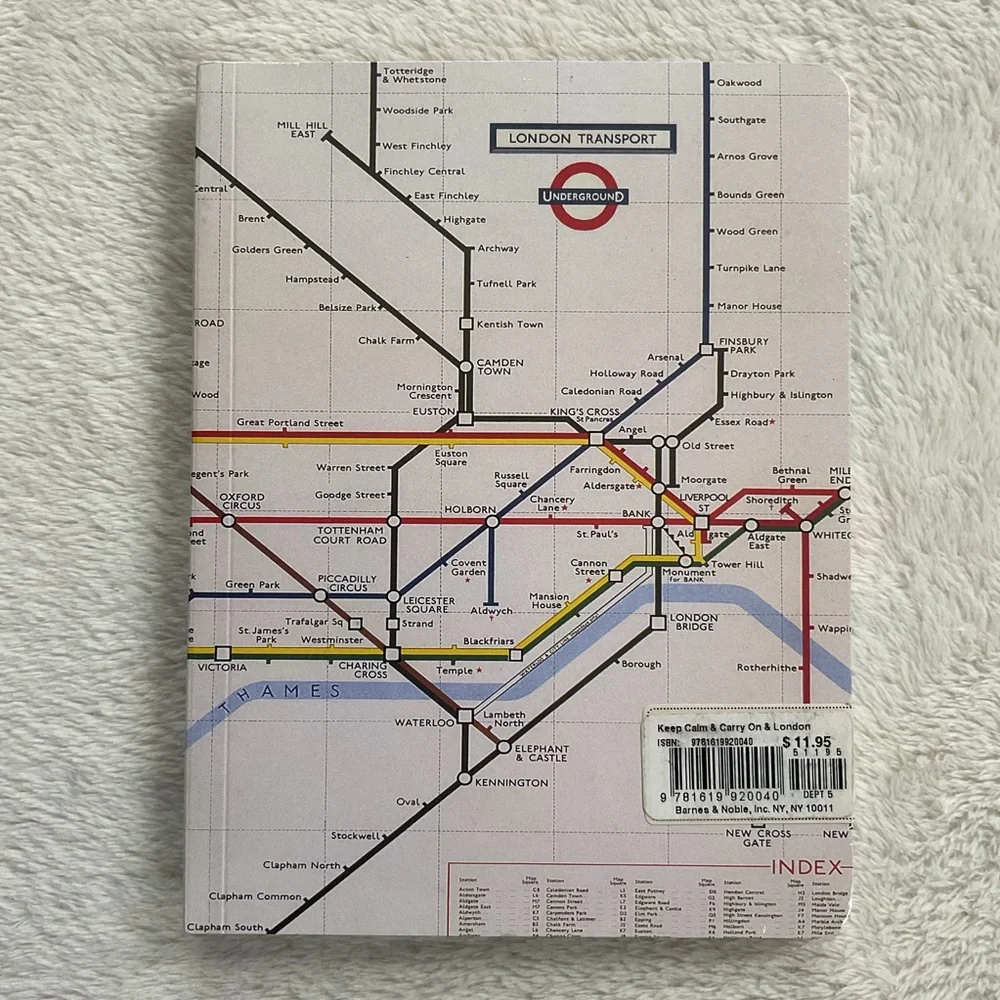 Cavallini London Notebook Set NWT Keep Calm Carry On Union Jack Tube Map